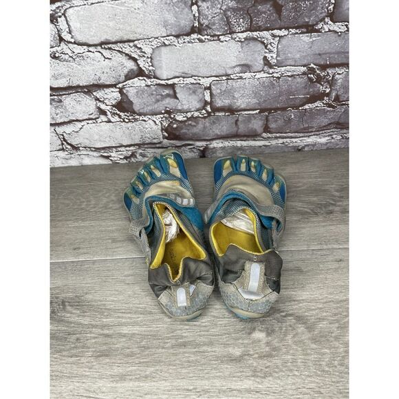 VIBRAM FiveFingers Gray Blue Textile Barefoot Running Shoes Women’s 38EU/7.5M US - Picture 4 of 16